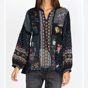 Johnny Was Wonder Silk Blouse size small retails $375